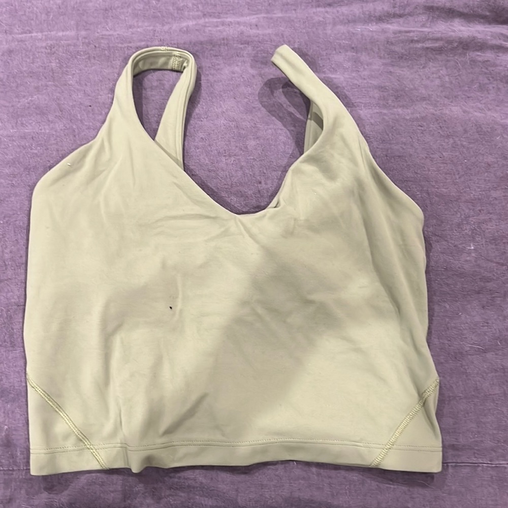Green lulu lemon tank top size 4
